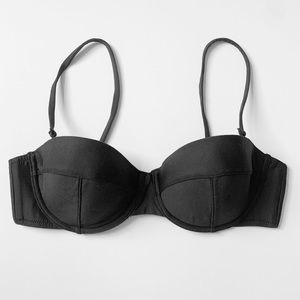 J. Crew Underwire Bikini Top in Black 34C
